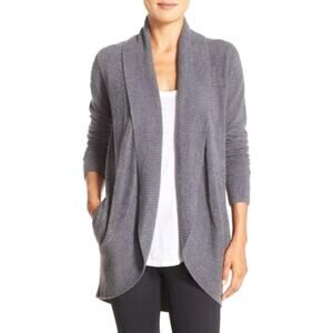 Barefoot Dreams Cozy Chic Lite Circle Cardigan XS/S Purplish Gray Comfy Slouchy
